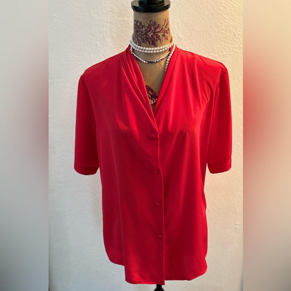 Vintage Red Blouse